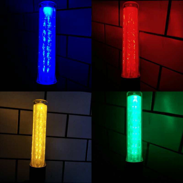 Baton lumineux 26cm torche Eclairage led lumiere bleu circulation route aeroport eclats antivols - 5
