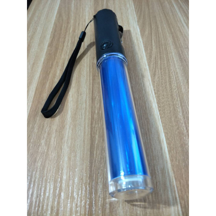 Baton lumineux 26cm torche Eclairage led lumiere bleu circulation route aeroport eclats antivols - 3