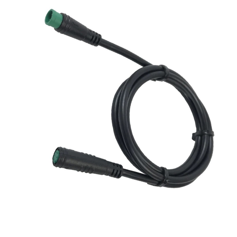 Cavo di prolunga per bici elettrica impermeabile, connettore verde da maschio a femmina a 5 pin, lunghezza 80 cm