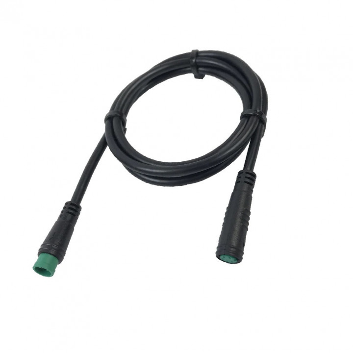 Cavo di prolunga per bici elettrica impermeabile, connettore verde da maschio a femmina a 5 pin, lunghezza 80 cm