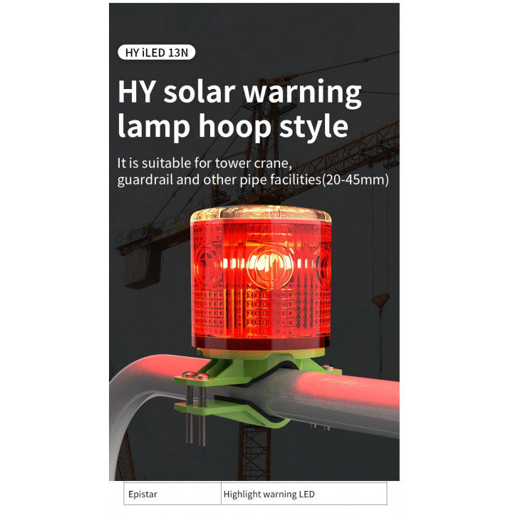Solarbetriebene Verkehr Warnung Licht Sicherheitssignal Kegel Leuchtfeuer Alarm Lampenturm Hängeleuchte