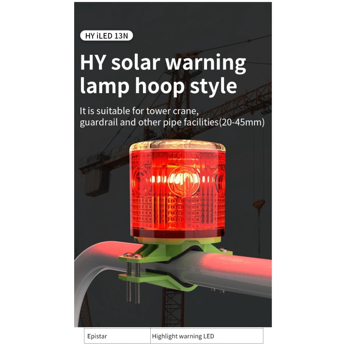 Segnale di avvertimento per il traffico a energia solare Segnale di sicurezza Segnalatore a cono Faro Lampada