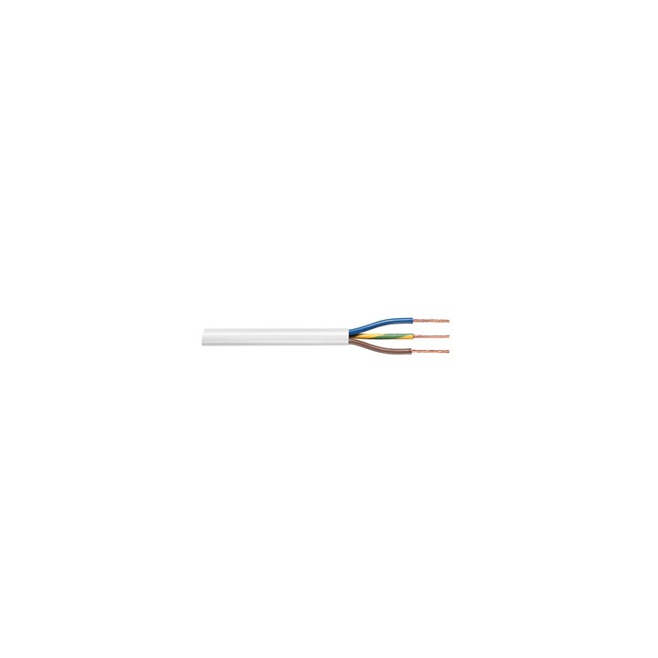 Round 3 cavo elettrico 1mm2 figlio ø7mm (1m) flessibile tasr-c262-wht-settore di lavoro cablaggio c262 bianco konig - 1