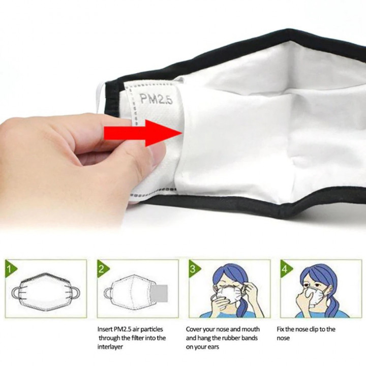 1 paper protection filter DTT885 5 replaceable layers PM2.5 Anti-mist for washable mouth masks