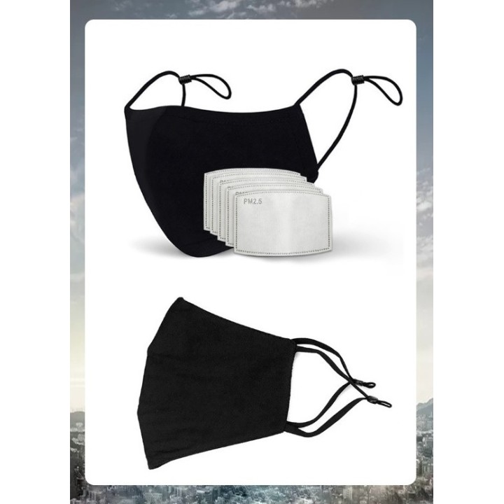 Masque respiratoire coton lavable reutilisable livre sans filtre mrlavf anti poussiere pollution