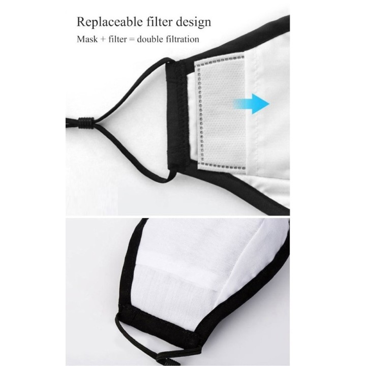 Libro respirador reutilizable lavable sin filtro 5 capas mrlavf contra la contaminación por polvo