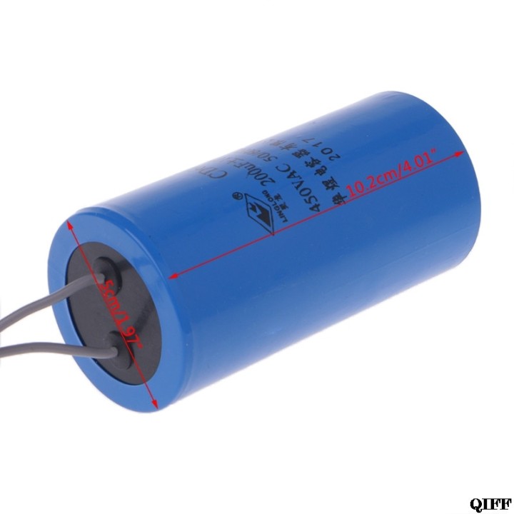 Kondensator 200mf 200mf Mikrofarad 200uF 250v 450v Eigentumswohnung Klimaanlage Motor CD60 Waschmaschine