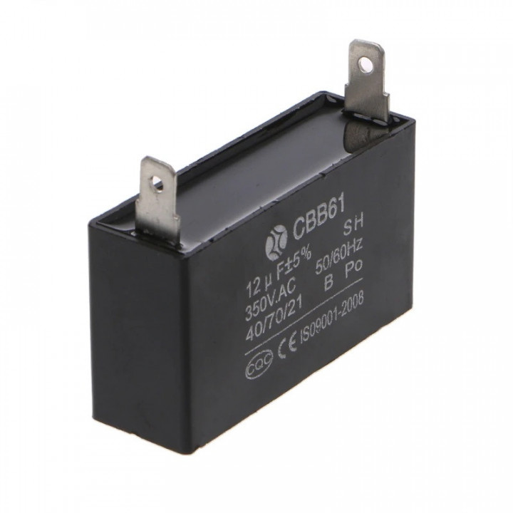 CBB61 Condensador metalizado para el arranque del motor Ventilador de techo 500VAC 12uF 12mf