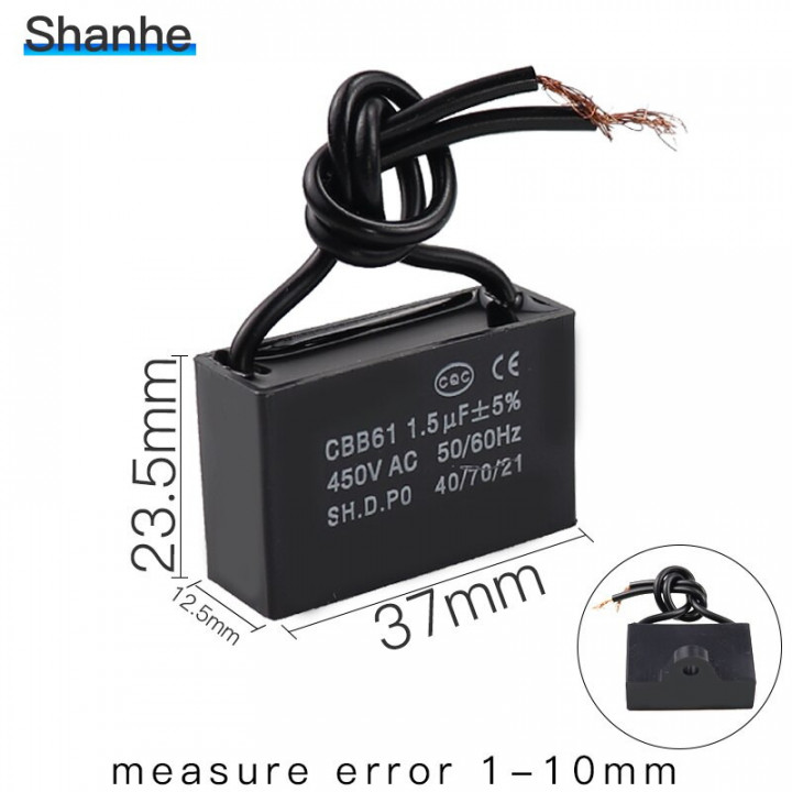 kondensator CBB61 450V 1.5UF tifoz tifoz kondensator vëllim kapacitoreve 2uF kga-supplies - 3