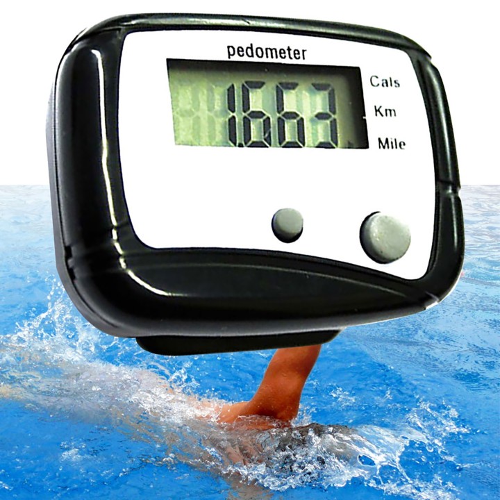 Podómetro digital Medidor de pasos y distancia de calorías Precisión de 5 dígitos