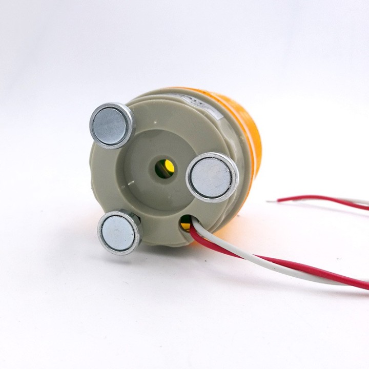Flash alarme electronique eclairage led 220v 230v jaune ambre + buzzer ip44 signalisation N-5041T