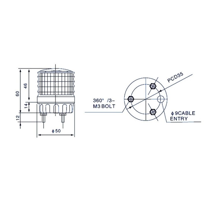 Blitz elektronischer Alarm LED-Beleuchtung 220 V 230 V Bernsteingelb + Summer IP44 Signalisierung N-5041T