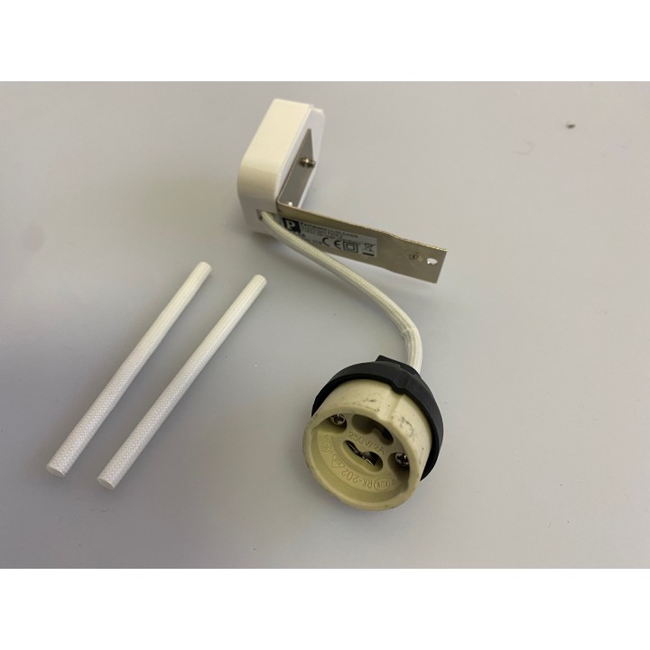 1 Automatic Ceramic GU10 socket 230V class 2 to connect spotlights or GU10 220V bulb
