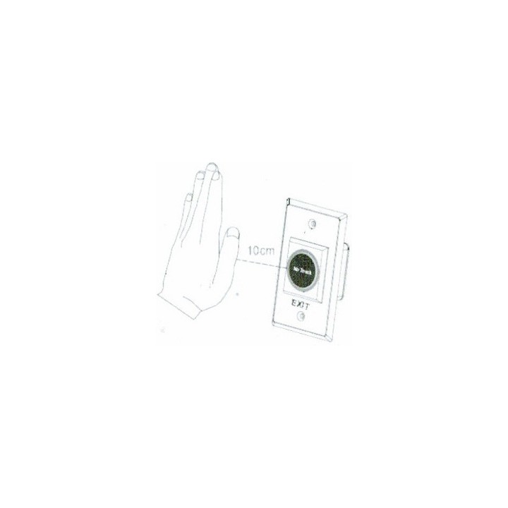 Exit button door opening sensor 12v without ir-contact optical infrared photoelectric acnt1 jr international - 2
