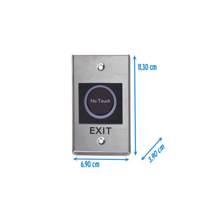 Exit botón de apertura de puerta del sensor 12v sin ir-contacto óptico acnt1 fotoeléctrico infrarrojo jr international - 5