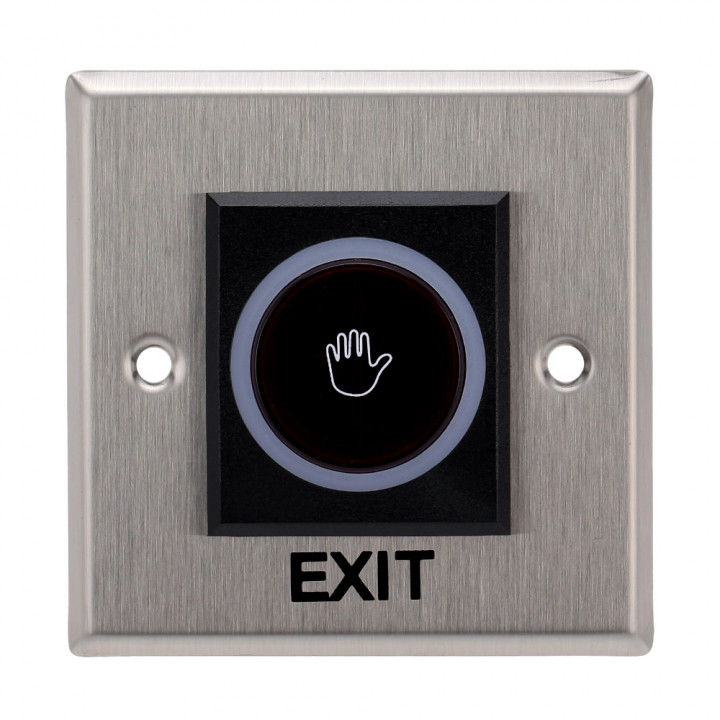 Ip65 waterproof no touch / touch free exit sensor button optical for access control infrared system waterproof jr international 