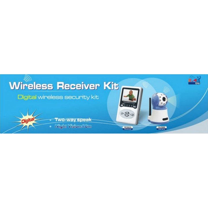 Telecamera wireless bambino monitor video baby monitor citofono audio sorveglianza 2.4ghz jr international - 1