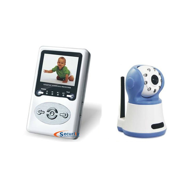 Intercomunicador video sin cable vigilancia bebe 50 100m intercomunicador  inalambrico bebe ( azul con blanco )
