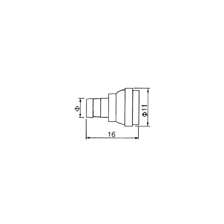 FICHE F A SERTIR 8mm pour coaxial 