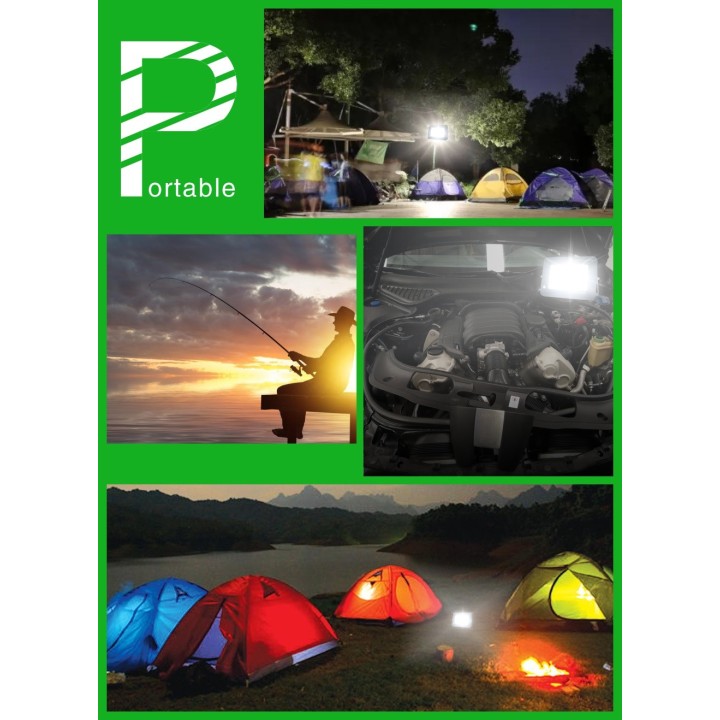 LED-Projektorbeleuchtung 12V DC 50W kaltweiß wasserdicht IP66 tragbares Licht SMD2835 4500 Lumen