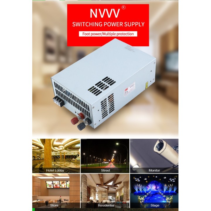Fuente de alimentación conmutada 220v a 48v 3000w Transformador de monitoreo para Cctv Led Light