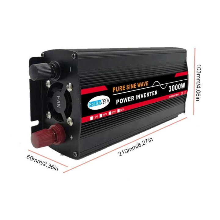 Convertitore di tensione del trasformatore inverter a onda sinusoidale pura da 3000 W Potenza da 48 V a 220 V