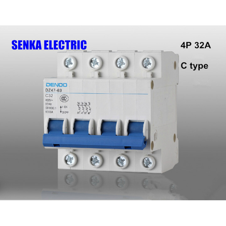 3p +n 32a 400v circuit breaker break electrical dz47-63  4-pole  320 amp schneider - 1