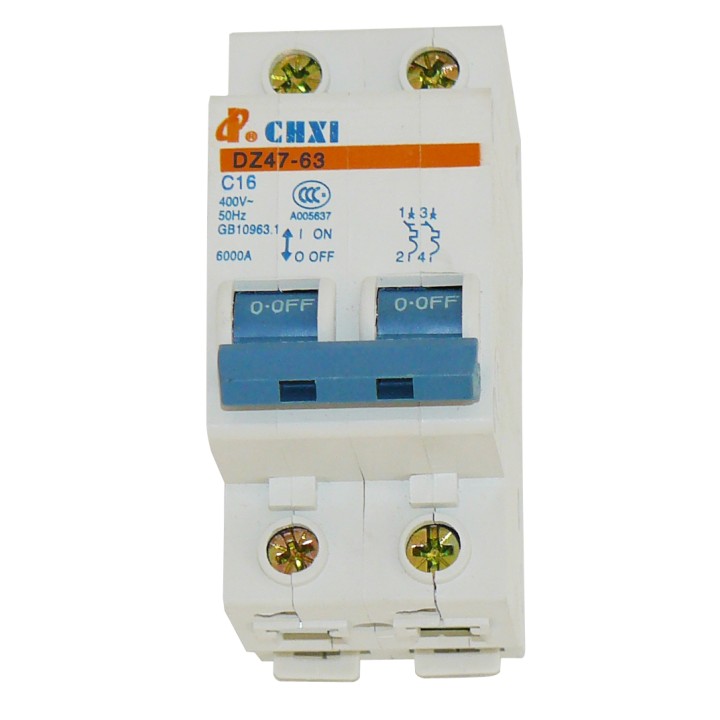 Disgiuntore elettrico 2p 16a 230v interruttore automatico jr international - 2