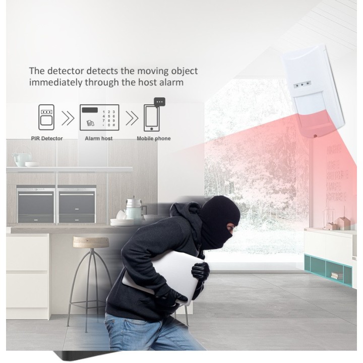 Wired motion detector outdoor volumetric sensor alarm infrared microwave waterproof IP65