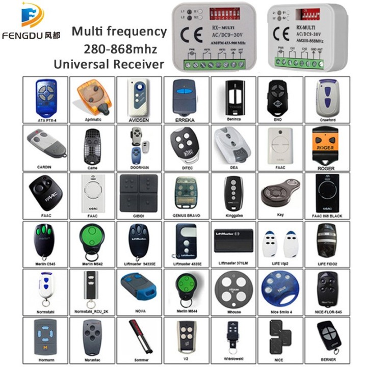 Receiver 300MHz 310MHz 315MHz 318MHz 390MHz 433.4MHz 433MHz 433.92MHz 868MHz 868.8MHz