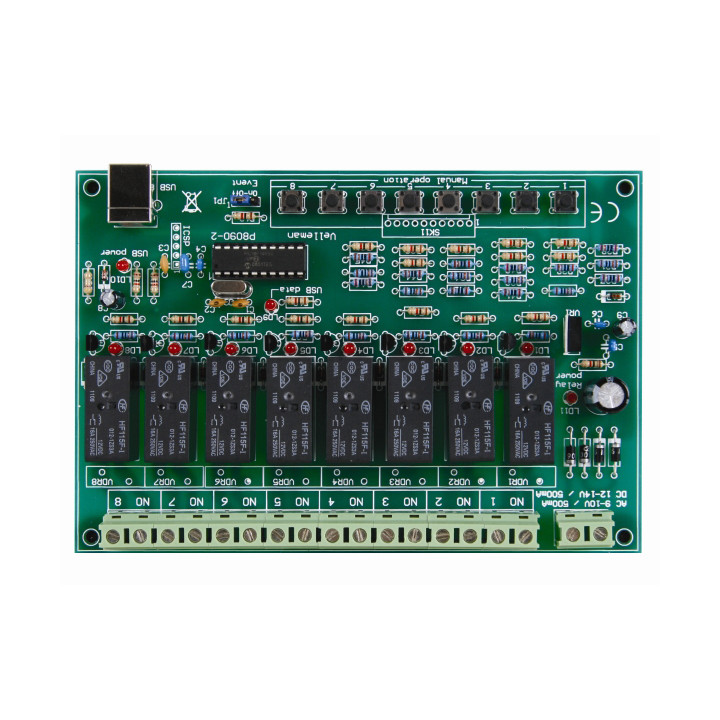 8 channel relay card vm8090 driven internet telephone ipad plug usb computer velleman - 1