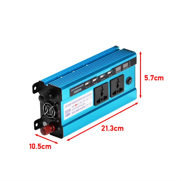Convertisseur 24v 220v 3kw 3000w crete ECRAN lcd 4 USB 230v 240v 3000 watt 24 volt