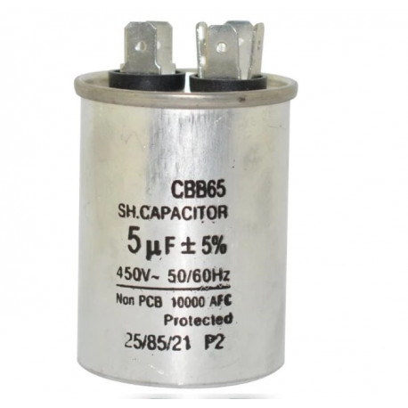 Condensateur Demarrage CBB65 5UF moteur Compresseur Climatiseur 450v refrigerateur lave-linge