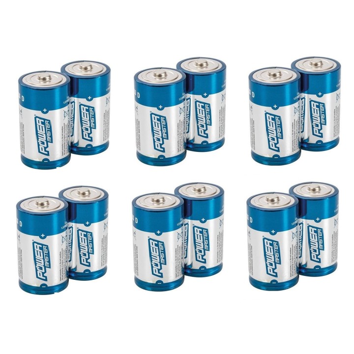 Pila electrica 1.5vcc alcalina lr20 d (les 12) D, AM1, LR20, 13A, E95, MN1300, 813, 4020 pilas alcalinas alimentaciones