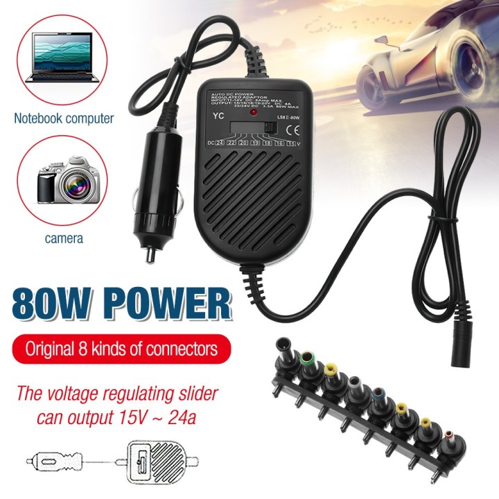 Alimentation convertisseur 80w 11v 14v 12v 15v 16v 18v 19v 20v 22v 24v voiture alim cigare
