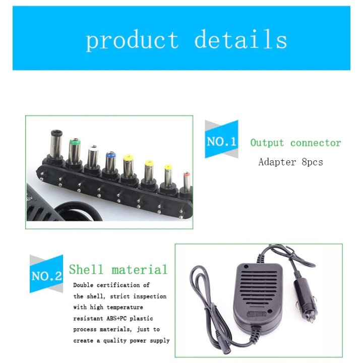 Alimentation convertisseur 80w 11v 14v 12v 15v 16v 18v 19v 20v 22v 24v voiture alim cigare