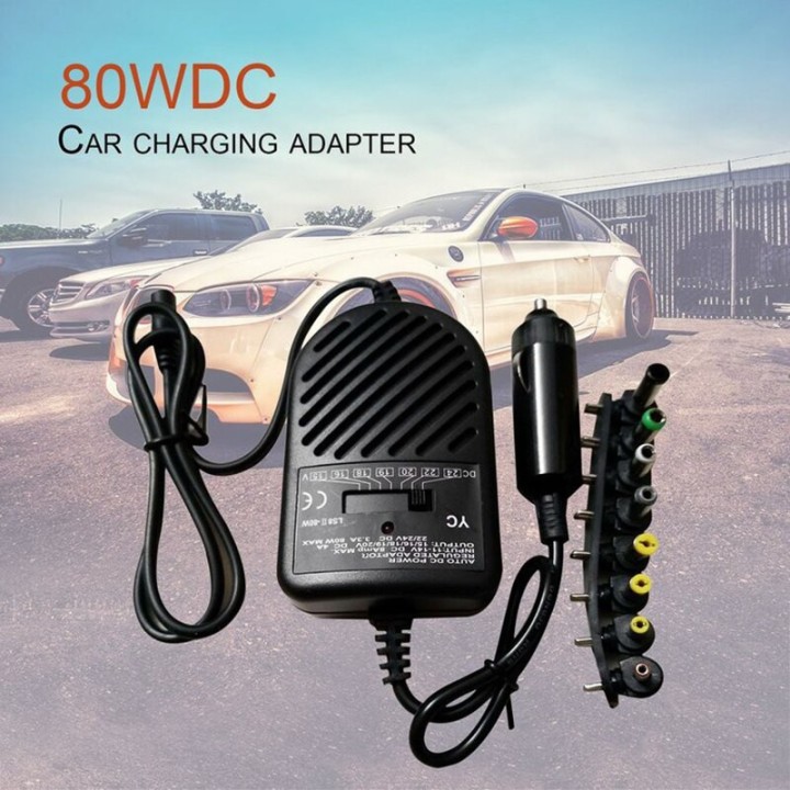 Alimentation convertisseur 80w 11v 14v 12v 15v 16v 18v 19v 20v 22v 24v voiture alim cigare