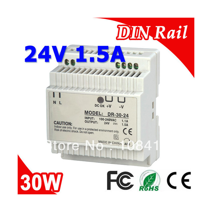 Switching power supply - 30w - 24vdc - din velleman - 1