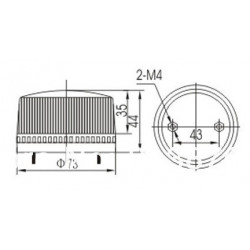 Flash-elektronisches Alarm LED-Beleuchtung IP54 220v 230v Bernstein Lichtsignal