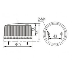 Flash allarme antifurto elettronico 220v Beacons rosso fuoco LTE-5061