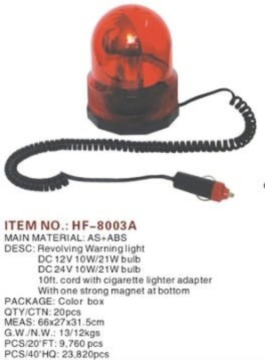 Girofaro electrico magnetico rojo 12vcc (sc782) dl80 girofaros magneticos jr international - 1