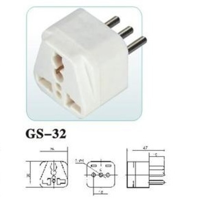 Elettrica adattatore italia europa 10a 250v di viaggiare jr international - 3