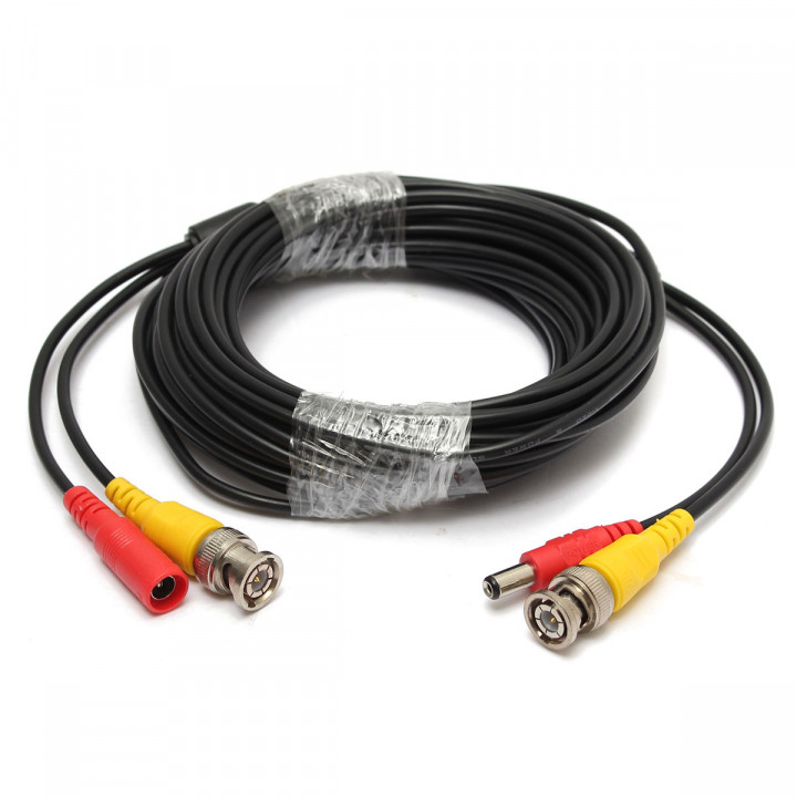 Security coax cable rg59 + dc power 10.0 m konig - 3