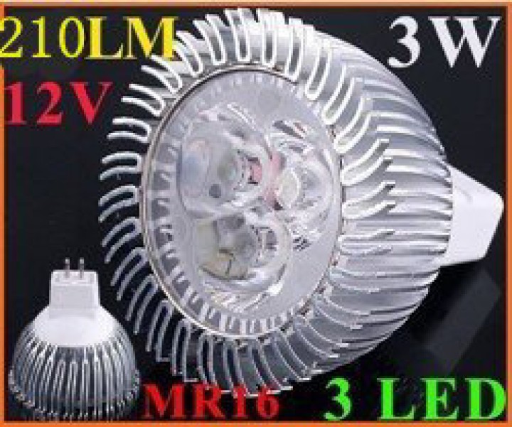 Bombilla 3 led, color blanco cálido 12v mr16 12vac 3w eminent - 1