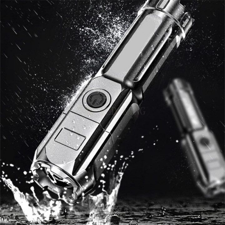 Powerful flashlight with USB tail with waterproof LED light portable torch