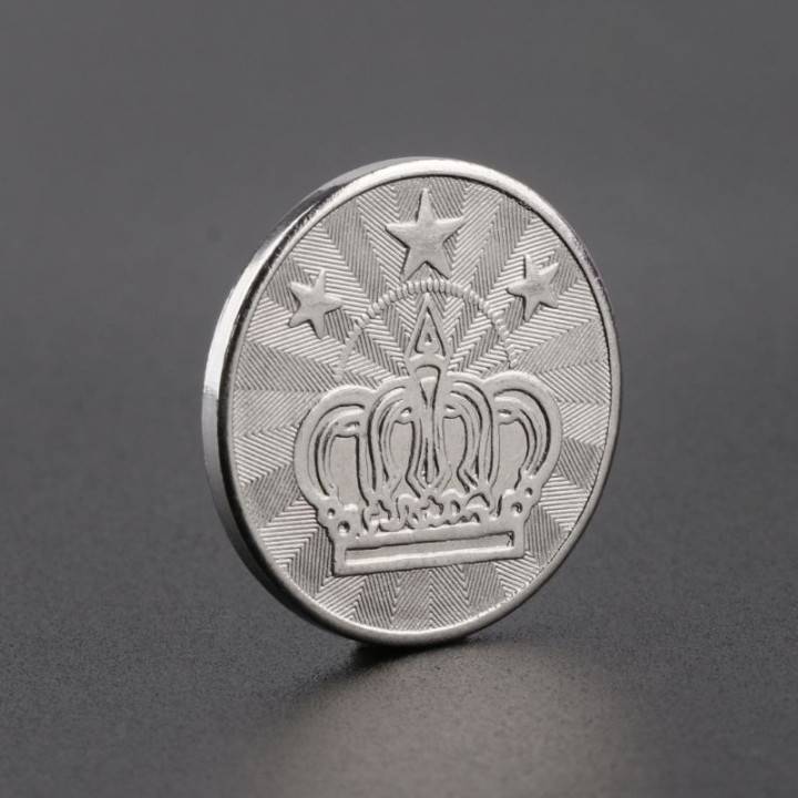 Gettone da gioco in acciaio inox 25x2 mm per giochi arcade