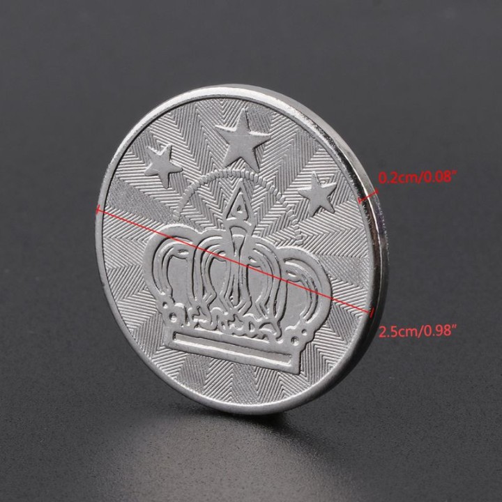 Stainless steel game token 25x2mm arcade game piece