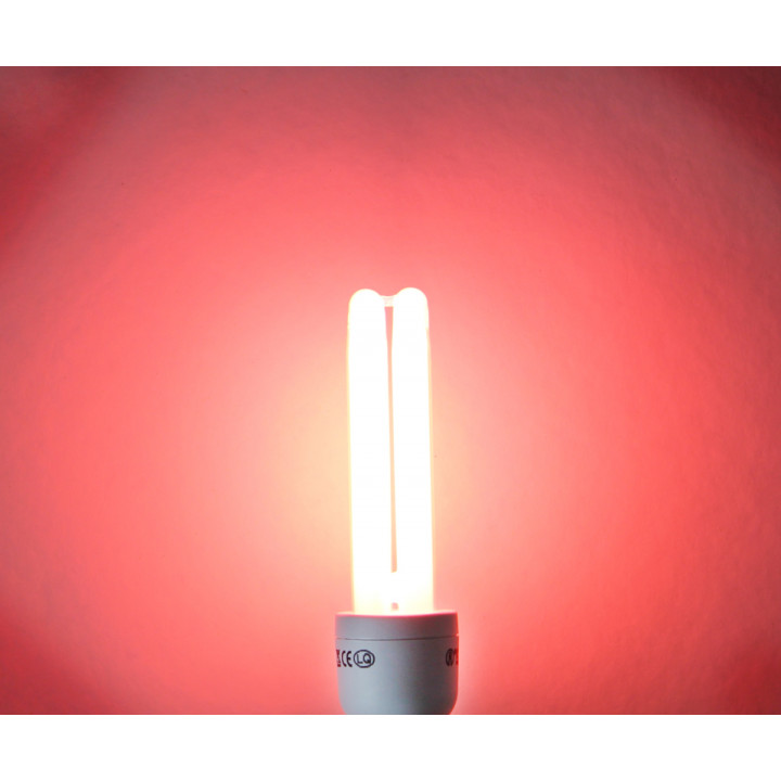 Red energy saving lamp, e27, 13w 15w 230v isotronic - 4