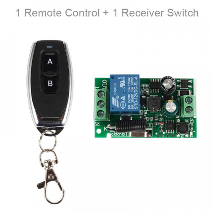 Module recepteur relais ac interrupteur switch 220v 433mhz 1ch avec telecommande sans fil rf433mhz