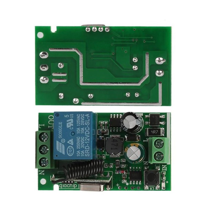 Modulo ricevitore relè ac interruttore 220v 433mhz 1ch con telecomando wireless rf433mhz